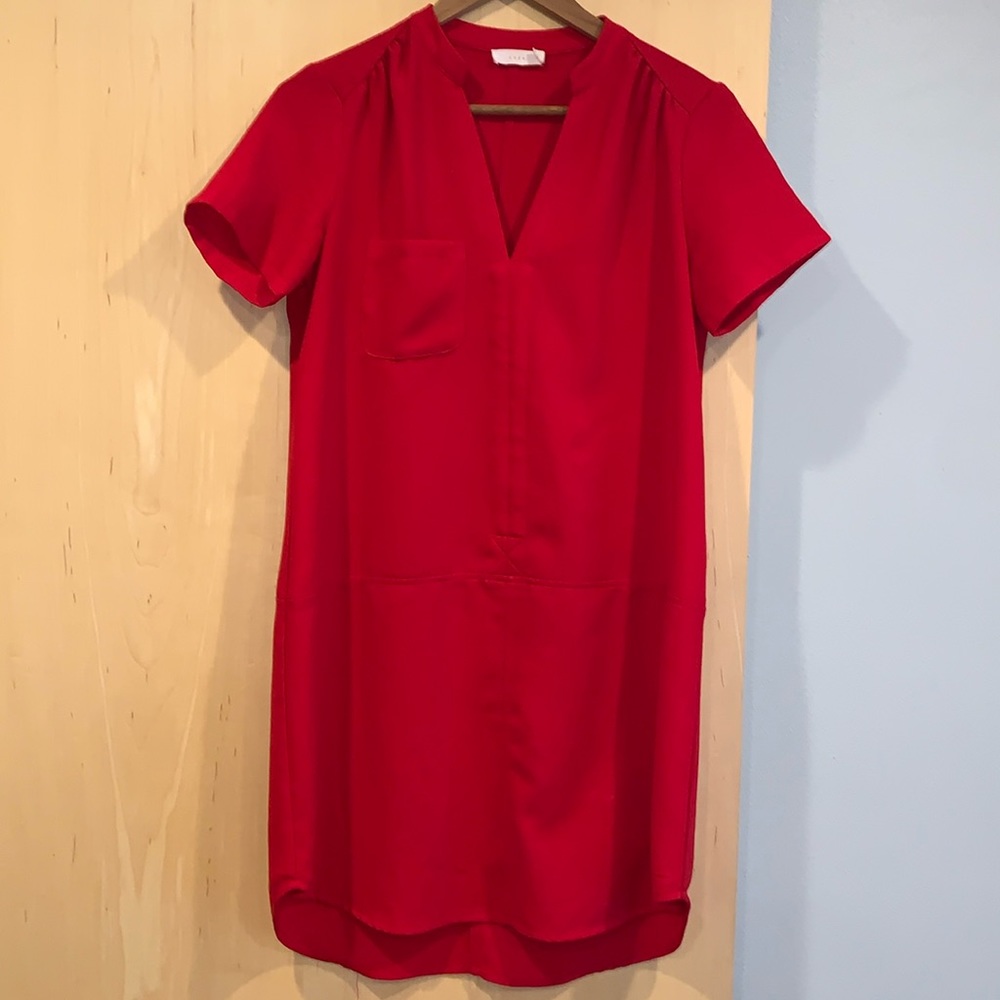 💕 Red Lush shirt dress